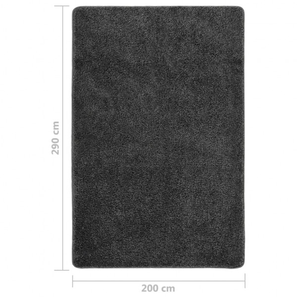 Alfombra peluda antideslizante gris oscuro 200x290 cm M 5