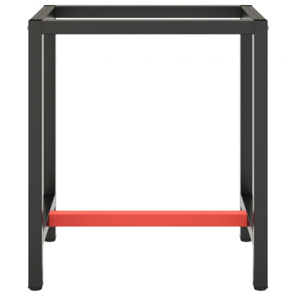 Estrutura p/ bancada 70x50x79 cm metal preto e vermelho mate M 3