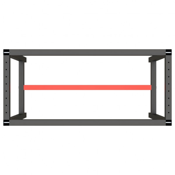 Estrutura p/ bancada 110x50x79 cm metal preto e vermelho mate M 5