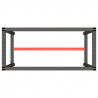 Estructura banco de trabajo metal negro y rojo mate 110x50x79cm 5