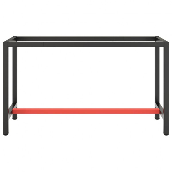 Estrutura p/ bancada 140x50x79 cm metal preto e vermelho mate M 3