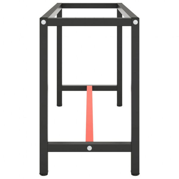 Estructura banco de trabajo metal negro y rojo mate 140x50x79cm M 4