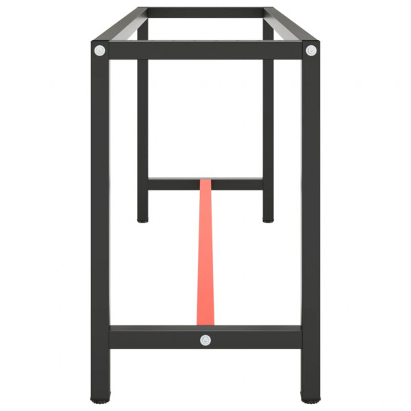 Estructura banco de trabajo metal negro y rojo mate 170x50x79cm M 4