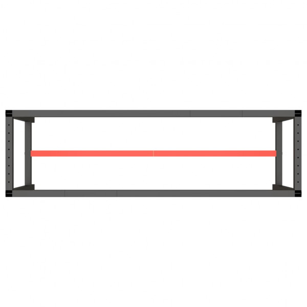 Estrutura p/ bancada 170x50x79 cm metal preto e vermelho mate M 5