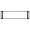 Estructura banco de trabajo metal negro y rojo mate 170x50x79cm 5