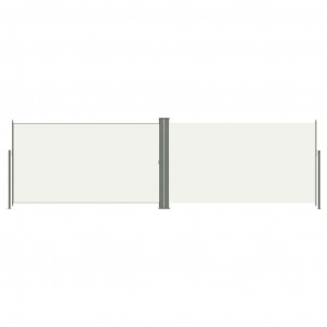 Toldo lateral retráctil color crema 180x600 cm H