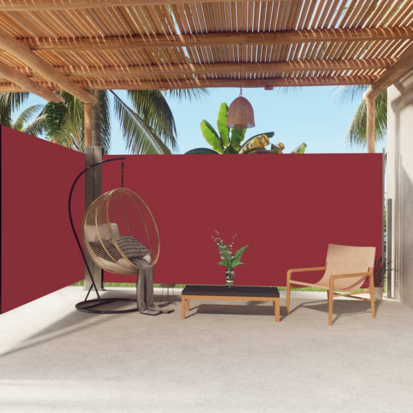 Toldo lateral retráctil rojo 180x600 cm D