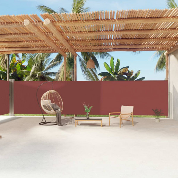 Toldo lateral retráctil marrón 180x1200 cm D