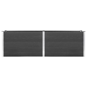 Arriate elevado de WPC gris 200x100x91 cm H