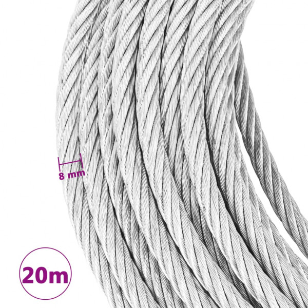 Cuerda de cable 800 kg 20 m M 4