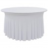 Fundas elásticas para mesa 2 uds con falda 120x74 cm blanco 1