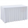 Capa extensível para mesa c/ camilha 2 pcs 183x76x74 cm branco 1