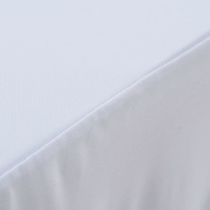 Capa extensível para mesa c/ camilha 2 pcs 243x76x74 cm branco H