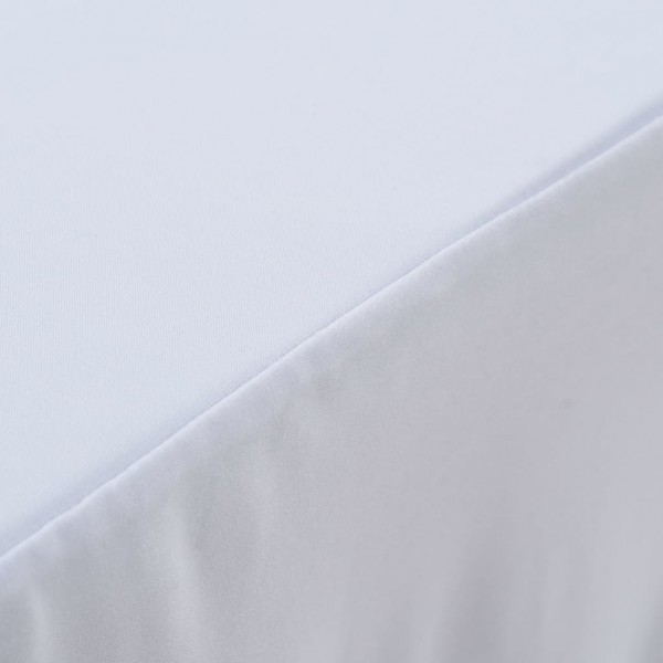 Capa extensível para mesa c/ camilha 2 pcs 243x76x74 cm branco M 2