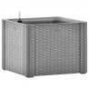 Arriate con sistema de riego automático gris 43x43x33 cm 2
