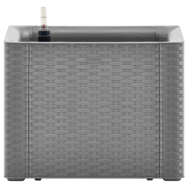 Arriate con sistema de riego automático gris 43x43x33 cm M 3
