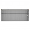 Cobertizo jardín pared acero galvanizado marrón 118x382x178 cm 5