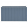 Cobertizo de jardín pared acero galvanizado gris 118x288x178 cm 4