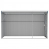 Cobertizo de jardín pared acero galvanizado gris 118x288x178 cm 5