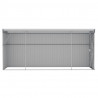 Cobertizo jardín pared acero galvanizado gris 118x382x178  cm 5