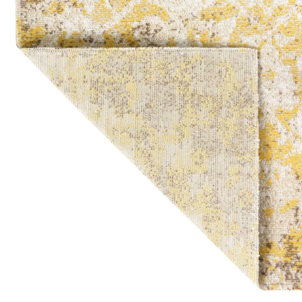 Tapete de exterior tecelagem lisa 80x150 cm amarelo M 3