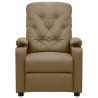 Poltrona reclinável couro artificial cor cappuccino 3