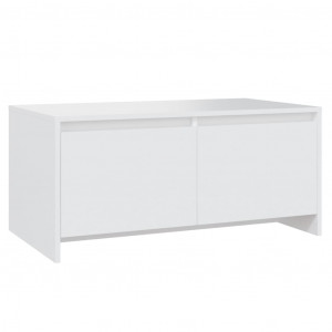 Mesa de centro madera contrachapada blanco 90x50x41.5 cm H