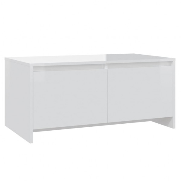 Mesa de centro 90x50x41.5 cm derivados madeira branco brilhante M 2