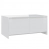 Mesa de centro madera contrachapada blanco brillo 90x50x41.5 cm 2