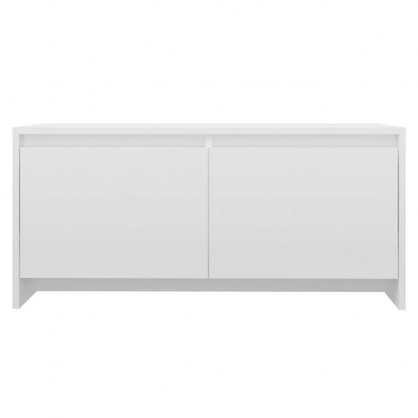 Mesa de centro madera contrachapada blanco brillo 90x50x41.5 cm M 5