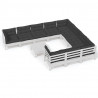 11 pcs conjunto lounge de jardim c/ almofadões pinho branco 2