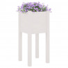 Vasos/floreiras de jardim 2 pcs 31x31x70 cm pinho maciço branco 3