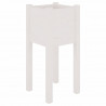Vasos/floreiras de jardim 2 pcs 31x31x70 cm pinho maciço branco 4