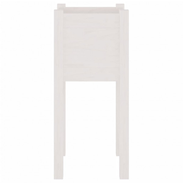 Vasos/floreiras de jardim 2 pcs 31x31x70 cm pinho maciço branco M 5
