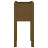 Jardineras 2 uds madera maciza de pino marrón miel 31x31x70 cm 5