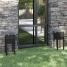Vasos/floreiras de jardim 2 pcs 31x31x70 cm pinho maciço preto 1