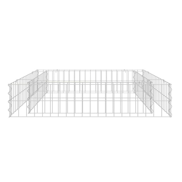 Canteiro elevado/cesto gabião 100x100x20 cm aço galvanizado M 3