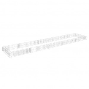 Canteiro elevado/cesto gabião 500x100x20 cm aço galvanizado H