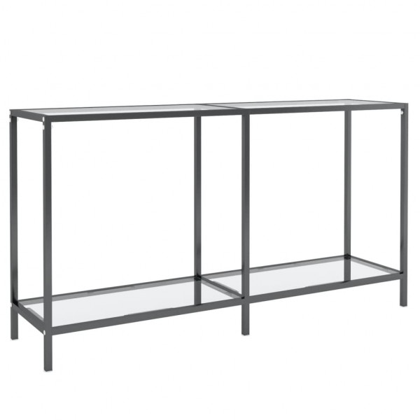Mesa consola transparente vidrio templado 140x35x75.5 cm M 2