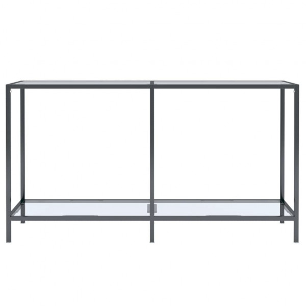 Mesa consola transparente vidrio templado 140x35x75.5 cm M 3