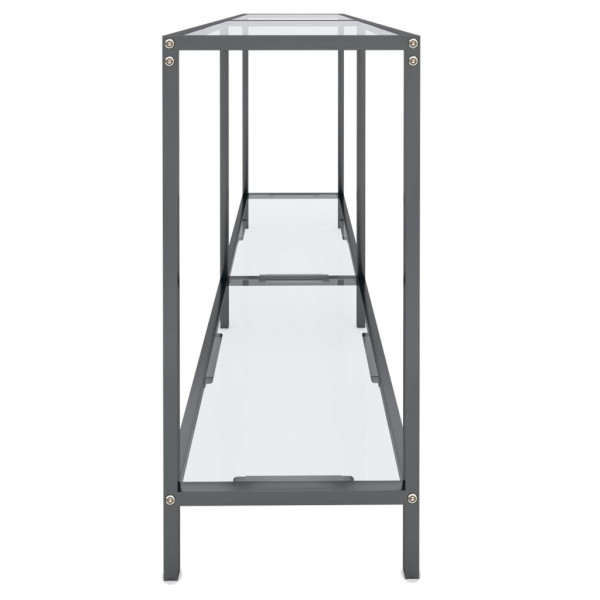 Mesa consola transparente 140x35x75.5 cm vidro temperado M 4