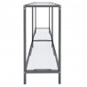 Mesa consola transparente vidrio templado 140x35x75.5 cm 4