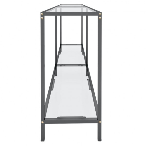 Mesa consola vidrio templado transparente 160x35x75.5 cm M 4