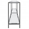 Mesa consola vidrio templado transparente 160x35x75.5 cm 4