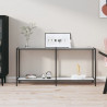 Mesa consola vidrio templado blanco 160x35x75.5 cm 1