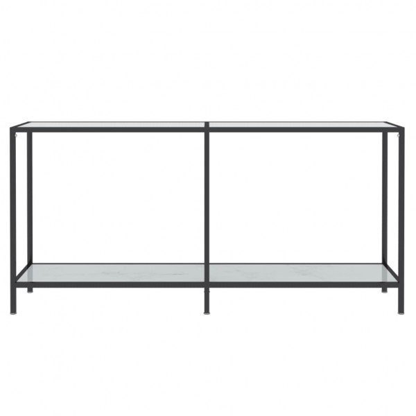 Mesa consola branco 160x35x75.5 cm vidro temperado M 3