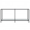Mesa consola vidrio templado blanco 160x35x75.5 cm 3