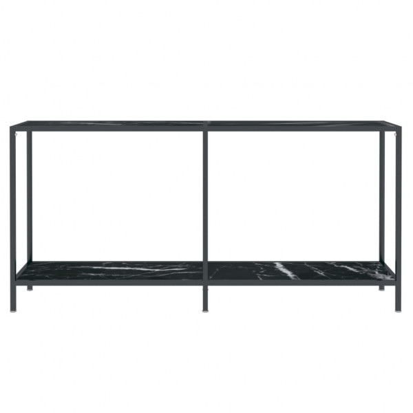 Mesa consola vidrio templado negro 160x35x75.5 cm M 3