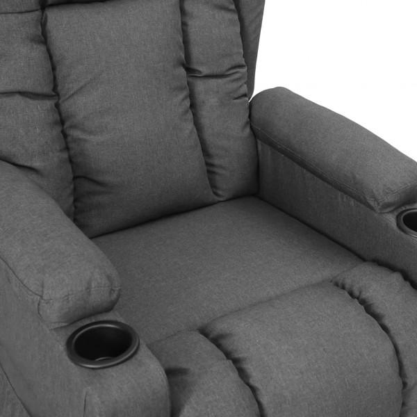 Sillón reclinable de tela gris claro M 5
