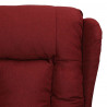 Sillón reclinable de tela rojo tinto 5
